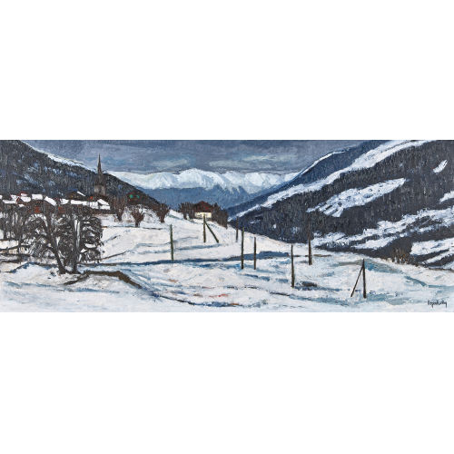 ROGER KATHY : Ernen im winterlichen Wallis (DOBIASCHOFSKY AUKTIONEN AG)