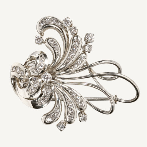 DIAMANT-BROSCHE : (DOBIASCHOFSKY AUKTIONEN AG)
