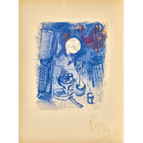 MARC CHAGALL : 'Nature morte bleue' (DOBIASCHOFSKY AUKTIONEN AG)