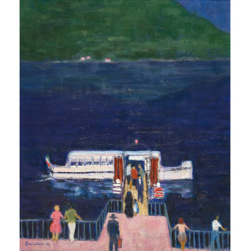 ERNEST PINATON : 'Brissago, le bateau du soir' (DOBIASCHOFSKY AUKTIONEN AG)