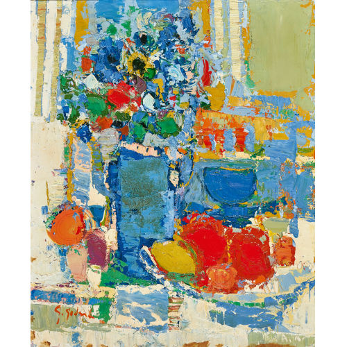 ALEXANDRE SASCHA GARBELL : Interieur aux fleurs et fruits (DOBIASCHOFSKY AUKTIONEN AG)