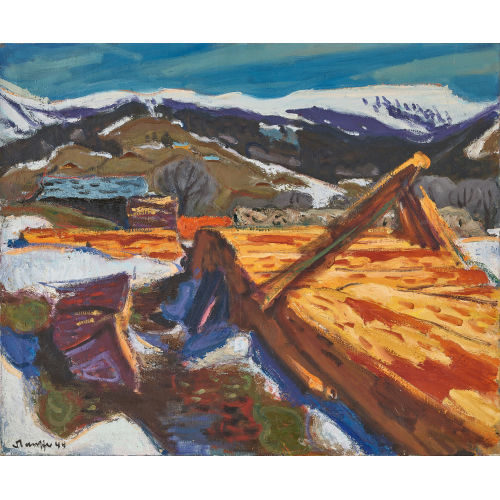 FRED STAUFFER : Vorfr�hlingslandschaft (DOBIASCHOFSKY AUKTIONEN AG)