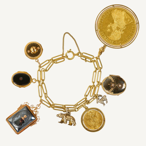 GOLD-BRACELET MIT ANH�NGER : (DOBIASCHOFSKY AUKTIONEN AG)