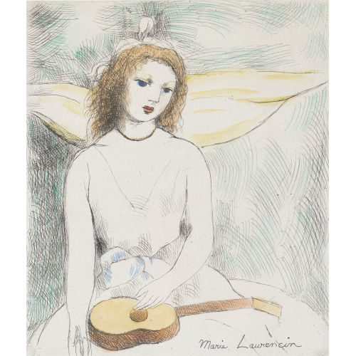 MARIE LAURENCIN : 'Jeune fille  la guitare' (DOBIASCHOFSKY AUKTIONEN AG)