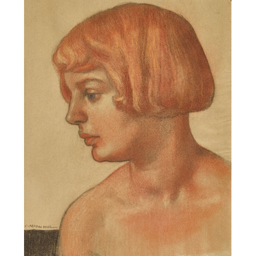 CHARLES-CLOS OLSOMMER : Portrait d'une jeune femme (DOBIASCHOFSKY AUKTIONEN AG)