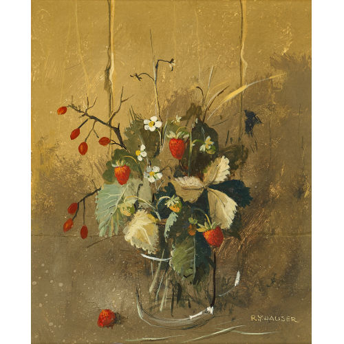 REN�E YOLANDA HAUSER : Nature morte aux fraises (DOBIASCHOFSKY AUKTIONEN AG)