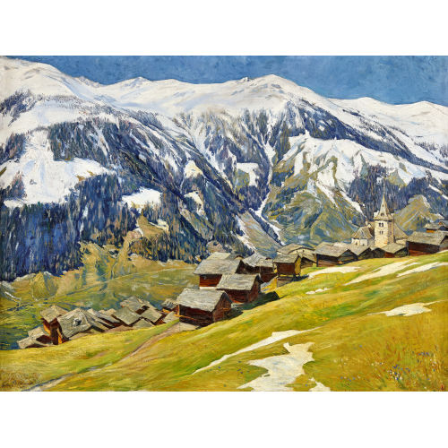 EDMOND BILLE : 'Printemps dans la montagne' (DOBIASCHOFSKY AUKTIONEN AG)