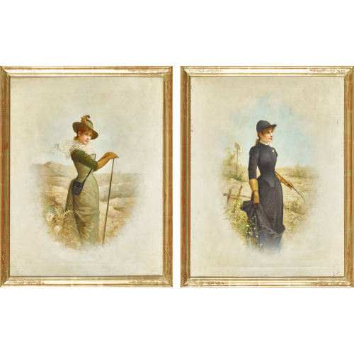 19./20. JH. FRANKREICH : 'Alpiniste'. / '�quitation'. Gegenst�cke (DOBIASCHOFSKY AUKTIONEN AG)