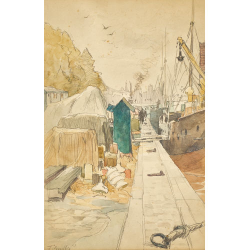 FERNAND GAULIS : 'Port de Toulon' (DOBIASCHOFSKY AUKTIONEN AG)