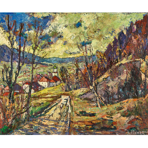 HENRI PICCOT : Herbstlicher Weg (DOBIASCHOFSKY AUKTIONEN AG)