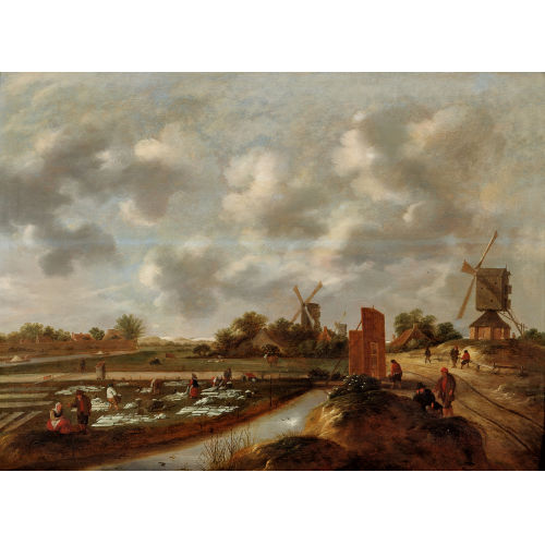 NICOLAES (AUCH CLAES) MOLENAER : Die Rasenbleiche (DOBIASCHOFSKY AUKTIONEN AG)