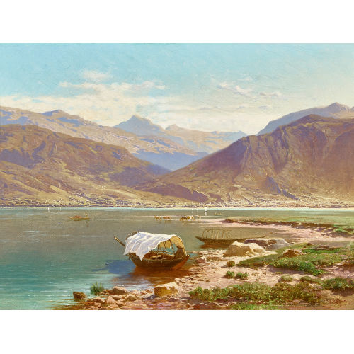 JEAN FRAN�OIS XAVIER ROFFIAEN : 'Vue prise au bord du Lac Majeur' (DOBIASCHOFSKY AUKTIONEN AG)