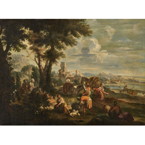 ANDREA LOCATELLI : 'Paesaggio laziale con pastori' (DOBIASCHOFSKY AUKTIONEN AG)