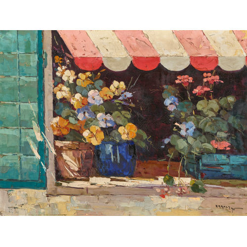 RUDOLF N�GELY : Blumen auf der Fensterbank (DOBIASCHOFSKY AUKTIONEN AG)
