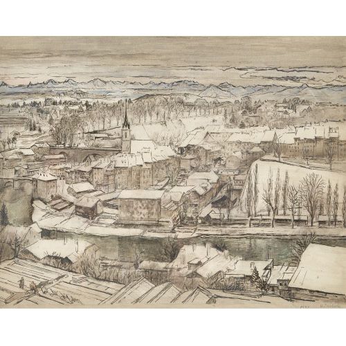 VICTOR SURBEK : 'Bern im Winter' (DOBIASCHOFSKY AUKTIONEN AG)
