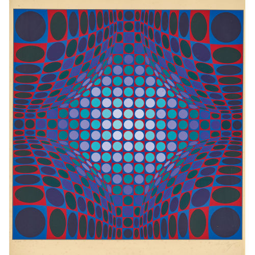 VICTOR VASARELY : Kreiskomposition (DOBIASCHOFSKY AUKTIONEN AG)