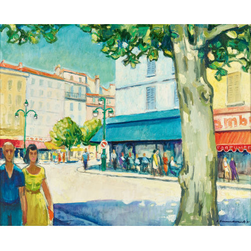 ALBERT NEUENSCHWANDER : 'Strasse in Marseille' (DOBIASCHOFSKY AUKTIONEN AG)