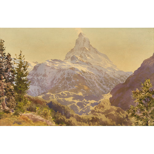 LEONHARD STEINER : 'Herbsttag bei Zermatt' (DOBIASCHOFSKY AUKTIONEN AG)