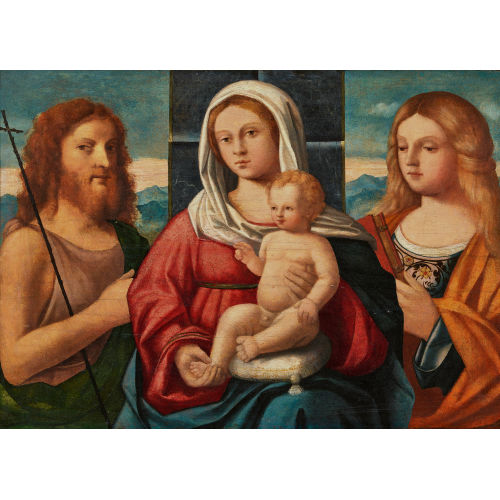 LUCA ANTONIO BUSATI : Maria mit Jesuskind, Johannes der T�ufer und Johannes Evangelist (DOBIASCHOFSKY AUKTIONEN AG)