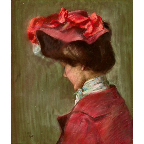 ROBERT L. LEONARD : Portr�t einer Dame mit Hut (DOBIASCHOFSKY AUKTIONEN AG)