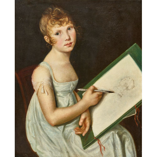 JEAN BAPTISTE GREUZE : 'Portrait d'une jeune fille' (DOBIASCHOFSKY AUKTIONEN AG)