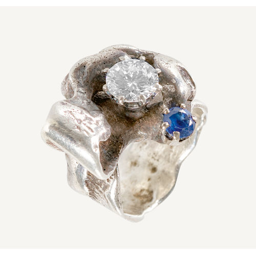 SAPHIR-BRILLANT-RING : Hans Ruedi Wagner, Vauffelin, 1960er Jahre (DOBIASCHOFSKY AUKTIONEN AG)