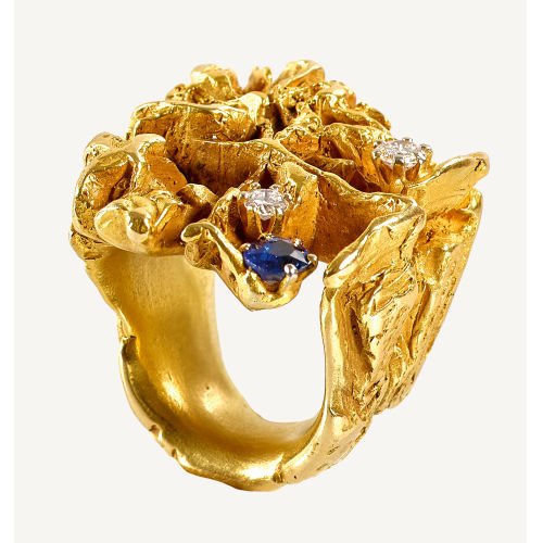 SAPHIR-BRILLANT-RING : Hans Ruedi Wagner, Vauffelin (DOBIASCHOFSKY AUKTIONEN AG)
