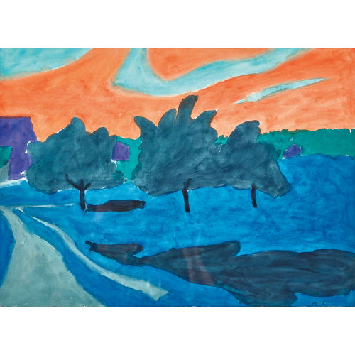 ROMAN CANDIO : Landschaft mit Bumen (DOBIASCHOFSKY AUKTIONEN AG)