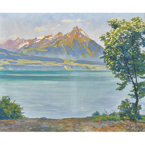PAUL SCH�RCH : Thunersee mit Niesen (DOBIASCHOFSKY AUKTIONEN AG)