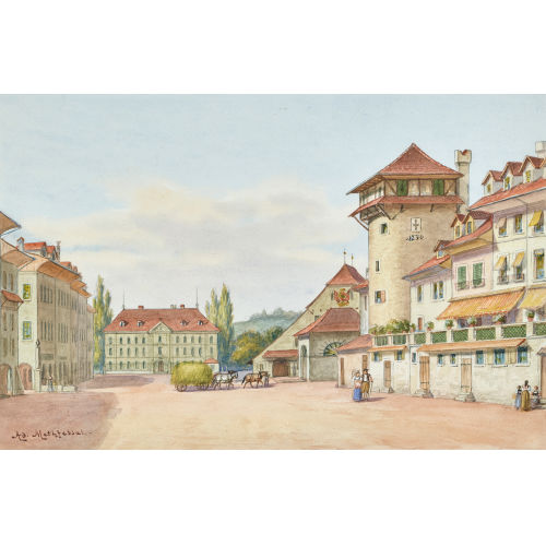 ADOLF METHFESSEL : Blick auf den Waisenhausplatz (DOBIASCHOFSKY AUKTIONEN AG)