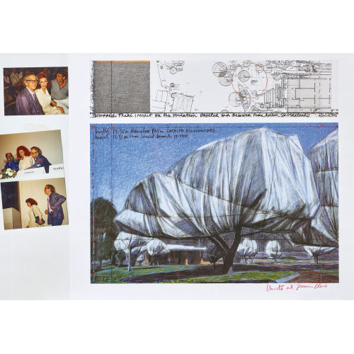 CHRISTO UND JEANNE-CLAUDE) CHRISTO & JEANNE-CLAUDE (JAVACHEFF : 'Wrapped trees/Project for the Fondation Beyeler...' (DOBIASCHOFSKY AUKTIONEN AG)