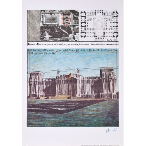 CHRISTO UND JEANNE-CLAUDE) CHRISTO & JEANNE-CLAUDE (JAVACHEFF : 'Wrapped Reichstag' (DOBIASCHOFSKY AUKTIONEN AG)