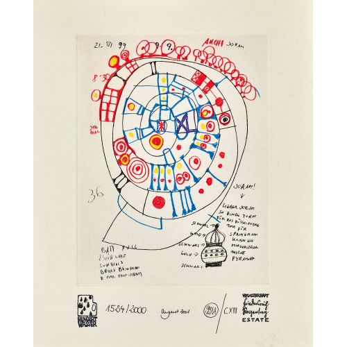 FRIEDENSREICH HUNDERTWASSER : Doodle for Catalogue Raisonn (DOBIASCHOFSKY AUKTIONEN AG)