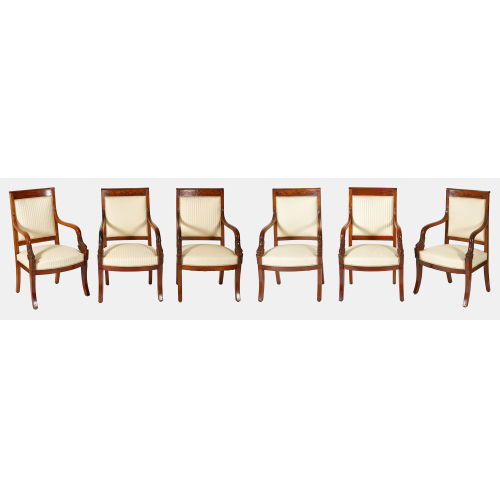 FOLGE VON SECHS FAUTEUILS : Sp�tes Empire, Frankreich, 1. H�lfte 19. Jh (DOBIASCHOFSKY AUKTIONEN AG)