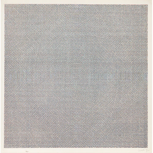 SOL LEWITT : 'Yellow Circles, Red Grids, Black Arcs from Four sides, Blue Arcs from Three Corners' (DOBIASCHOFSKY AUKTIONEN AG)