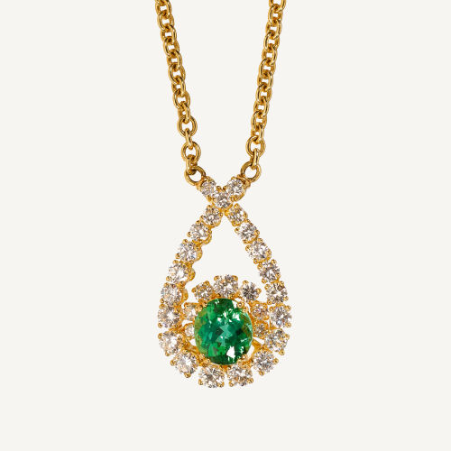 TURMALIN-BRILLANT-COLLIER : (DOBIASCHOFSKY AUKTIONEN AG)