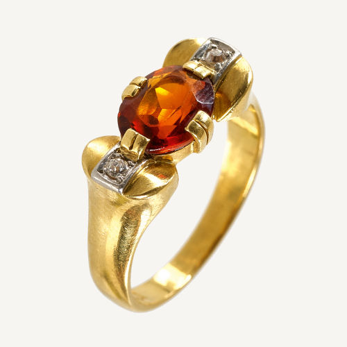 CITRIN-BRILLANT-RING : (DOBIASCHOFSKY AUKTIONEN AG)