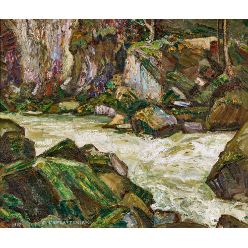 CHARLES L'EPLATTENIER : Wilder Gebirgsbach (DOBIASCHOFSKY AUKTIONEN AG)