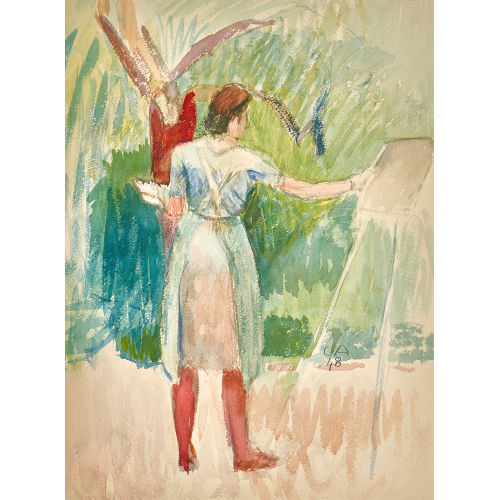 CUNO AMIET : Britta Gelpke vor der Staffelei (DOBIASCHOFSKY AUKTIONEN AG)