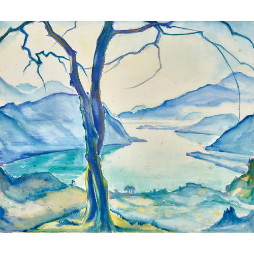 CLARA PORGES : Blick von Bosco auf den Lago di Lugano (DOBIASCHOFSKY AUKTIONEN AG)