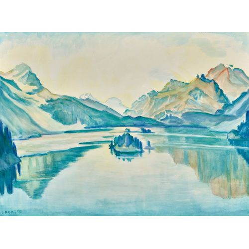 CLARA PORGES : Silsersee in Richtung Maloja (DOBIASCHOFSKY AUKTIONEN AG)