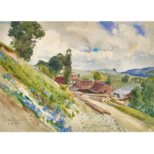 CHRISTIAN BAUMGARTNER : Sommerliche Emmentaler Landschaft (DOBIASCHOFSKY AUKTIONEN AG)