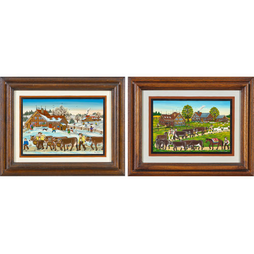 ANNA (EIGTL. JOSIPOVIC STAUB : Appenzeller Herbst- und Winterlandschaft. Gegenst�cke (DOBIASCHOFSKY AUKTIONEN AG)