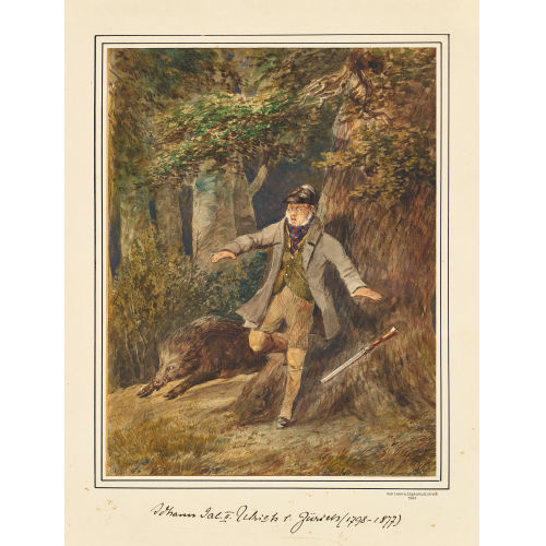 JOHANN JAKOB II ULRICH : Vom Wildschwein �berraschter J�ger (DOBIASCHOFSKY AUKTIONEN AG)