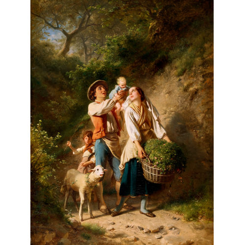 JAKOB (AUCH BECKER VON WORMS BECKER : Die glckliche Familie auf dem Heimweg (DOBIASCHOFSKY AUKTIONEN AG)