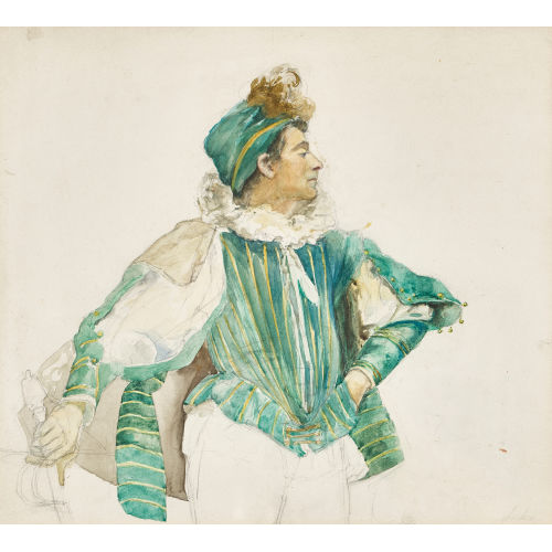 ALBERT ANKER : B�hnenentwurf zu einem Edelmann (DOBIASCHOFSKY AUKTIONEN AG)