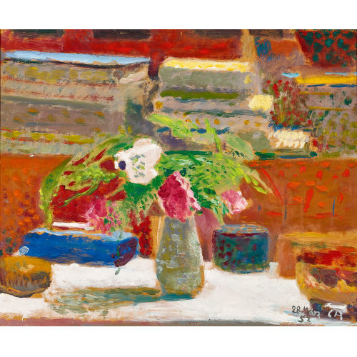 CUNO AMIET : Blumenstillleben im Atelier (DOBIASCHOFSKY AUKTIONEN AG)