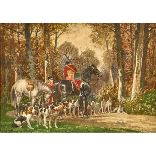 ALFRED DE MOLINE : La chasse � courre (DOBIASCHOFSKY AUKTIONEN AG)