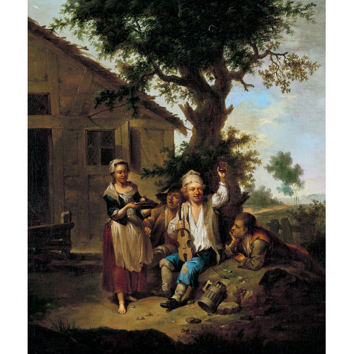 JOHANN CONRAD SEEKATZ : Die Bewirtung des Musikers mit der Violine (DOBIASCHOFSKY AUKTIONEN AG)