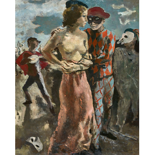 ROLAND OUDOT : Le bal masqu� (DOBIASCHOFSKY AUKTIONEN AG)